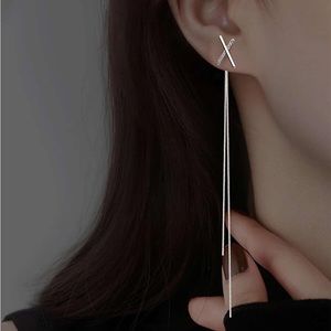 Silver dangle earrings
